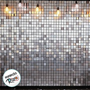 Painel Metalizado Shimmer Wall Prata - 30x30cm - 1 unidade - Rizzo