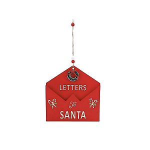 Enfeite Para Pendurar - Envelope Vermelho - 15,5cm - 1 unidade - Cromus - Rizzo