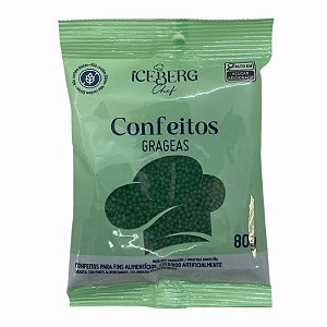 Confeito Decorativo Verde - 80g - 1 unidade - IceBerg - Rizzo