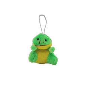 Chaveiro De Pelúcia Sapinho Verde e Amarelo - 8cm - 1 unidade - Rizzo