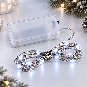 Cordão de Led Fio de Fada - Branco - 3m - 1 unidade - Rizzo
