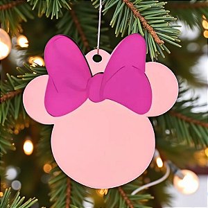 Enfeite Para Pendurar De Natal - Pingente Minnie Com Laço - 12cm - Disney Original - 1 unidade - Cromus - Rizzo