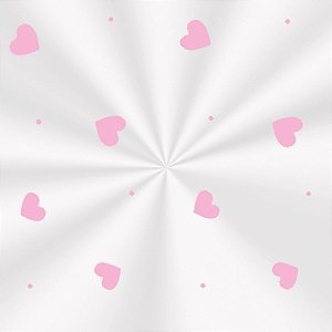 Saco Decorado Love Rosa - 15x29cm - 100 unidades - Cromus - Rizzo Embalagens