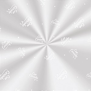 Saco Decorado Carinho Branco - 15x29cm - 100 unidades - Cromus - Rizzo Embalagens