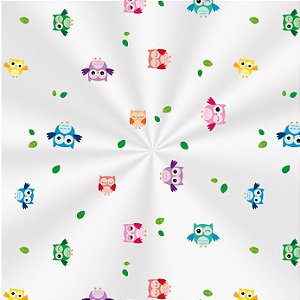 Saco Decorado Corujinhas - 20x29cm - 100 unidades - Cromus - Rizzo Embalagens