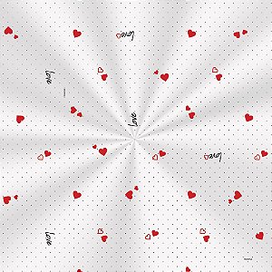 Saco Decorado Mini Love - 30x44cm - 100 unidades - Cromus - Rizzo Embalagens