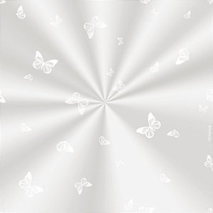 Saco Decorado Borboleta Branca - 30x44cm - 100 unidades - Cromus - Rizzo Embalagens