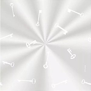 Saco Decorado Chavinha Branca - 30x44cm - 100 unidades - Cromus - Rizzo Embalagens