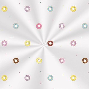 Saco Decorado Donuts - 15x29cm - 100 unidades - Cromus - Rizzo Embalagens