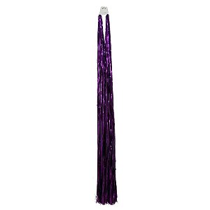 Chicote Metalizado Franja Carnaval 80cm - Roxo - 1 unidade - Rizzo