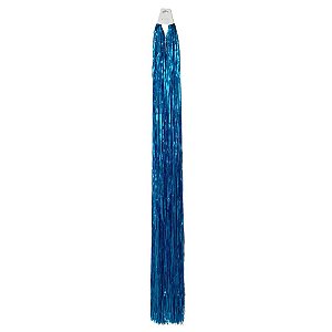 Chicote Metalizado Franja Carnaval 80cm - Azul Turquesa - 1 unidade - Rizzo
