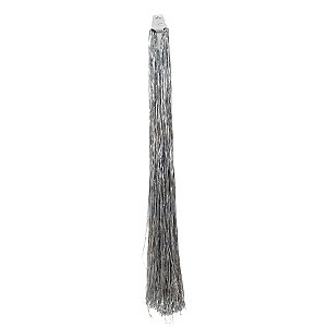 Chicote Metalizado Franja Carnaval 80cm - Prata - 1 unidade - Rizzo