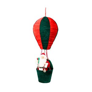 Enfeite Decorativo De Natal - Papei Noel No Balão - 60cm - 1 unidade - Rizzo