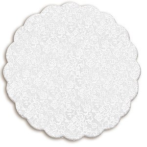 Fundo Rendado Redondo Branco 9cm - 100 unidades - Cromus - Rizzo Embalagens