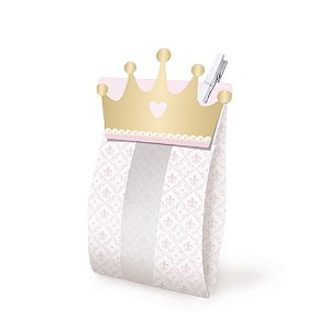 Kit Saquinho com Prendedor Lembrancinha Festa Reinado da Princesa - 8 unidades - Cromus - Rizzo Festas