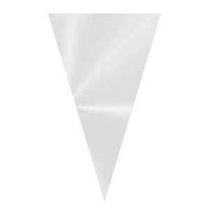 Cone Festa Transparente - 17,5x29,5cm - Embalagem Economica - 500 unidades - Cromus - Rizzo