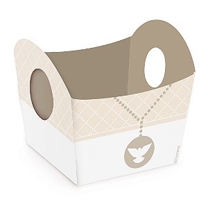 Mini Cachepot Festa Batizado - 10 unidades - Cromus - Rizzo Festas