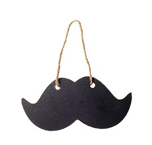 Lousa para Personalizar e Pendurar Bigode - 03 unidades - Cromus - Rizzo Festas