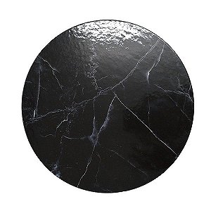 Disco para Bolos e Tortas Marmore Preto 28 cm - Papieri