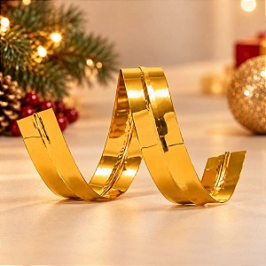 Fecho Prático Dourado P 4x11cm - 100 unidades - Cromus - Rizzo Embalagens