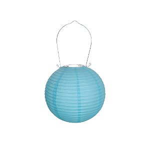 Lanterna de Papel Luminosa Azul 20cm - 01 unidade - Cromus - Rizzo Festas