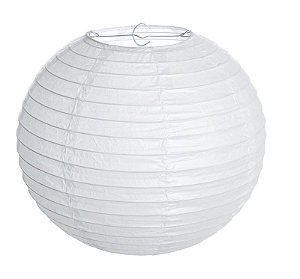 Lanterna de Papel Branco 15cm - 01 unidade - Cromus - Rizzo Festas