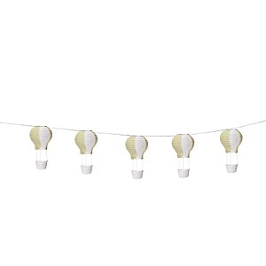 Varalzinho de Balões Luminosos Nude e Branco - 01 unidade - Cromus - Rizzo Festas