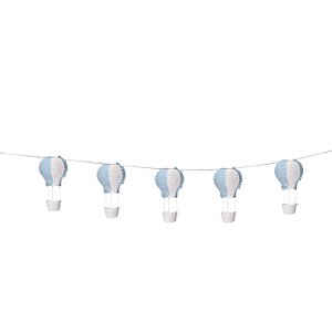 Varalzinho de Balões Luminosos Azul e Branco - 01 unidade - Cromus - Rizzo Festas