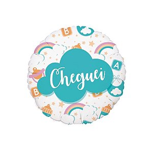 Balão Metalizado Redondo "Cheguei" - 18"(45cm) - 1 unidade - Cromus - Rizzo