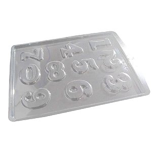 Forma de Acetato Números - Ref. 130 A - 1 unidade - Crystal - Rizzo