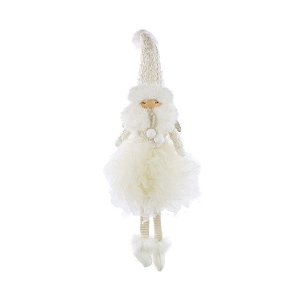 Enfeite Para Pendurar Anjo Com Gorro - Marfim - 52cm - 1 unidade - Cromus - Rizzo