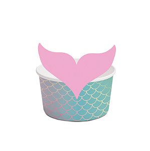 Copinho p  Doces Festa Sereia - 8 unidades - Cromus - Rizzo Festas