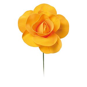 Flor Decorativa Laranja 15cm - 01 unidade - Cromus - Rizzo Festas