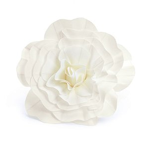 Flor Decorativa Branca 40cm - 01 unidade - Cromus - Rizzo Festas