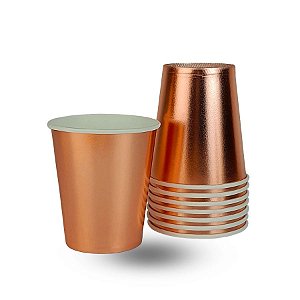 Copo Papel Liso Bronze - 10 unidades - Rizzo