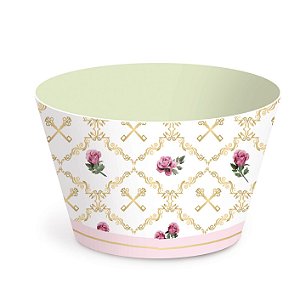 Forminha Wrap p Cupcake Festa Jardim Secreto - Coroa - 12 unidades - Cromus - Rizzo Festas