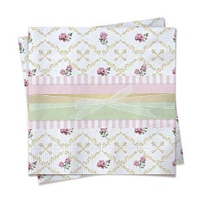 Guardanapo Festa Jardim Secreto - 25cm - 20 unidades - Cromus - Rizzo Festas