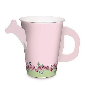 Copo Regador Festa Jardim Secreto 240ml - 8 unidades - Cromus - Rizzo Festas