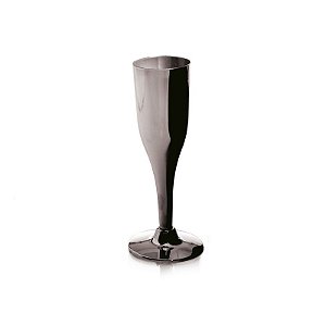 Taça de Champagne Prata G 156ml - 06 unidades - Descartáveis de Luxo - Cromus - Rizzo Festas