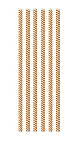 Canudo de Papel Missoni Laranja - 20 unidades - Cromus - Rizzo Festas