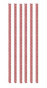 Canudo de Papel Missoni Vermelho - 20 unidades - Cromus - Rizzo Festas
