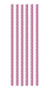 Canudo de Papel Missoni Pink - 20 unidades - Cromus - Rizzo Festas