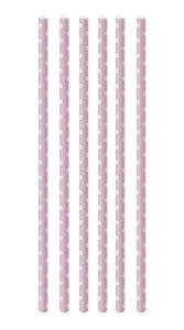 Canudo de Papel Poá Rosa e Branco - 20 unidades - Cromus - Rizzo Festas
