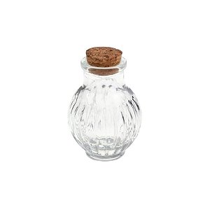 Potinho de Vidro Tampa de Rolha 5cm -  50ml - 1 unidade - Rizzo