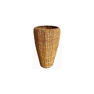 Vaso Decorativo Fibra Aruana De Seagrass - 22x22x40cm - 1 unidade - Rizzo
