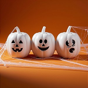Enfeite de Halloween de Resina - Aboboras Decorativas - 27x10,5cm  - 1 unidade - Cromus - Rizzo