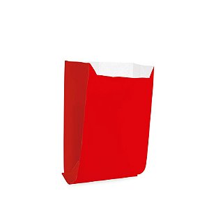 Saquinho de Papel 8x10cm - Liso Vermelho - 50 unidades - Cromus - Rizzo Festas