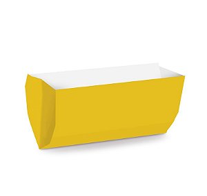 Saquinho de Papel para Hot Dog 17,5x9x5cm - Liso Amarelo - 50 unidades - Cromus - Rizzo Festas