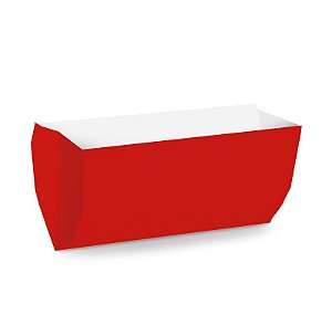 Saquinho de Papel para Hot Dog - Liso Vermelho - 50 unidades - Cromus - Rizzo Festas