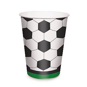 Copo de Papel Festa Futebol 240Ml - 8 unidades - Cromus - Rizzo Festas